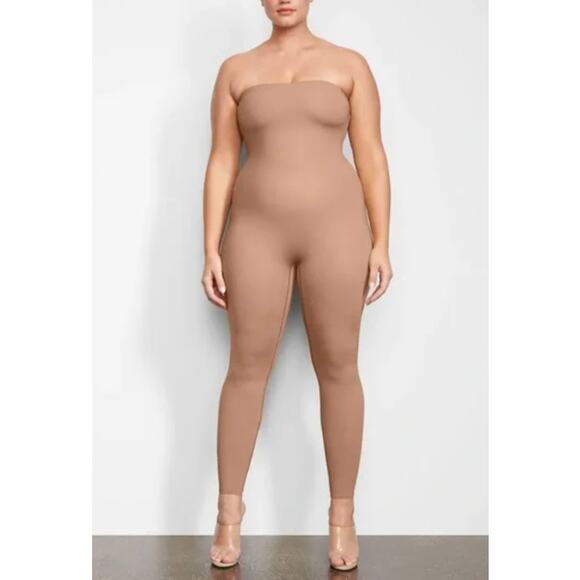SKIMS All In One Sleeveless Jumpsuit Caramel Full Body Plus Size 4x (BS-BSF-0758 - Picture 10 of 10